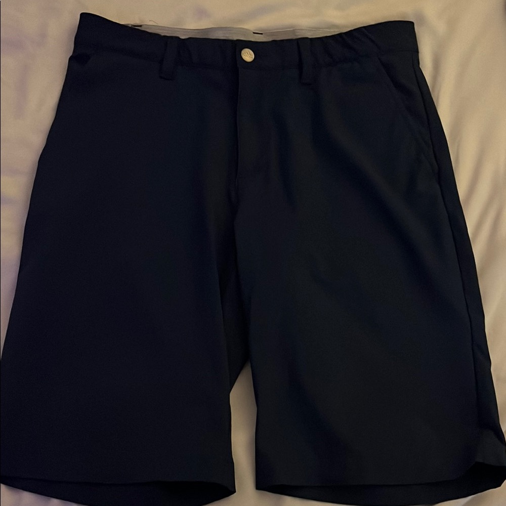 adidas Black Flat Front Athletic Shorts